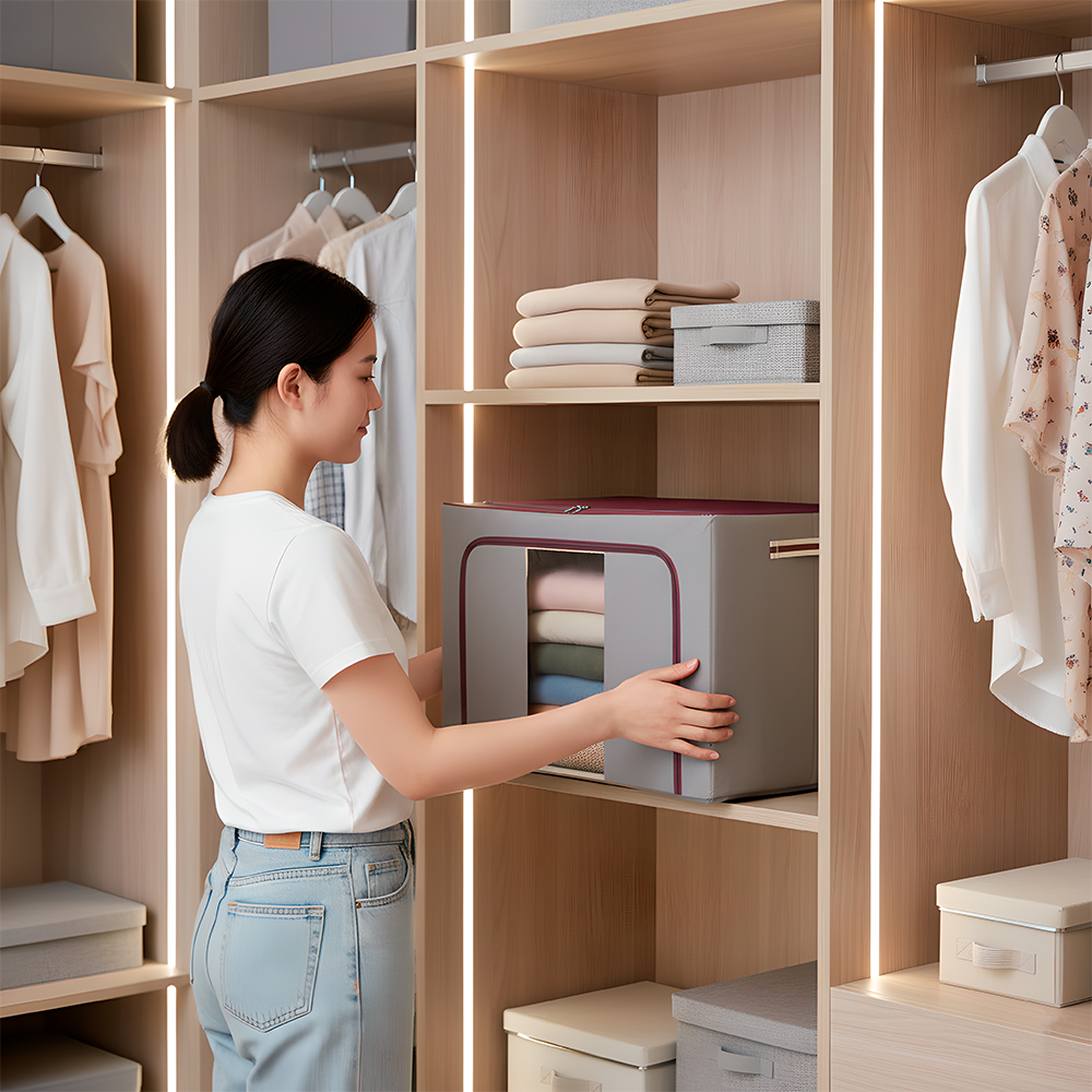 Caixa Organizadora Life Roupas Brinquedos 22L Cinza