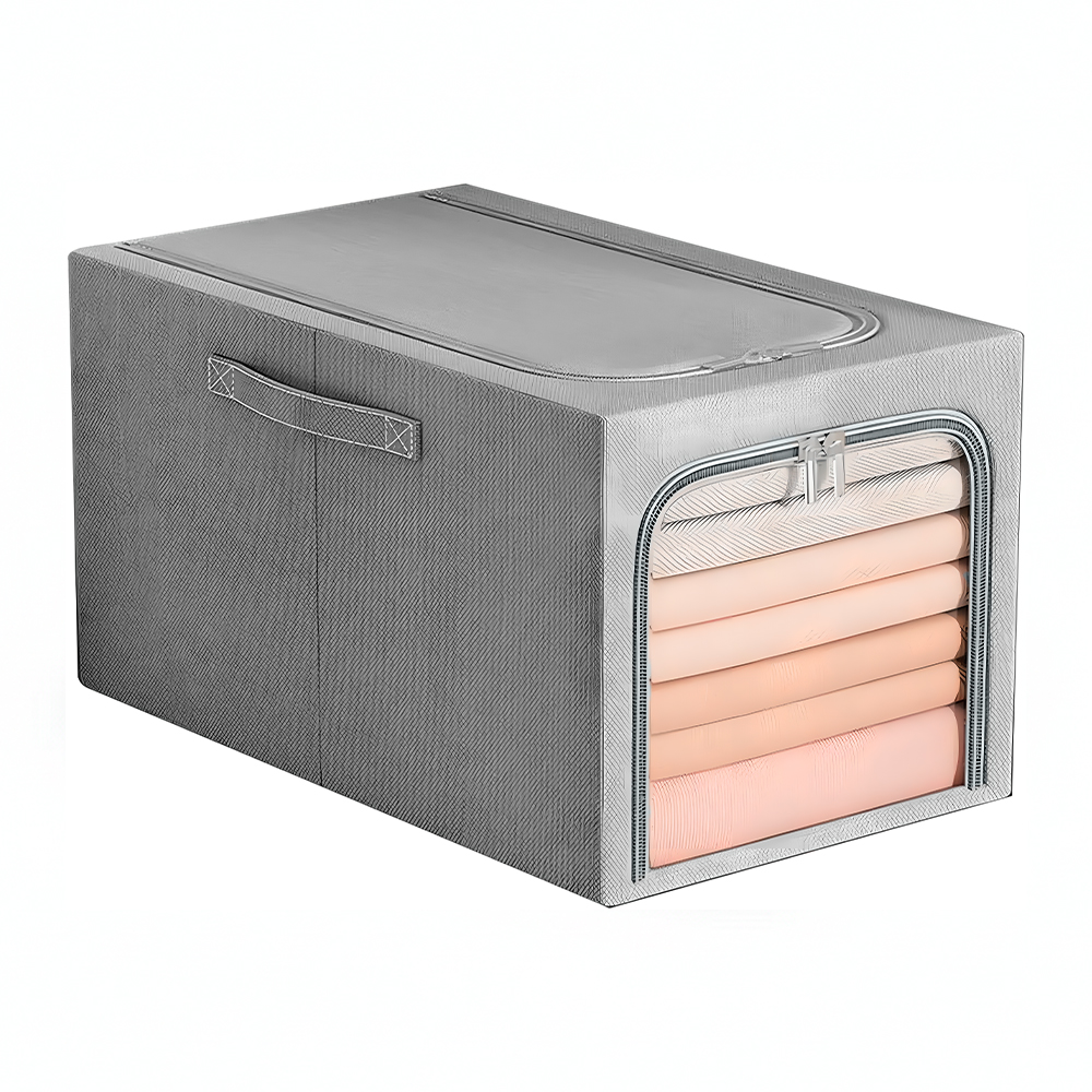 Caixa Organizadora Dobrável Life 45x30x23cm Cinza