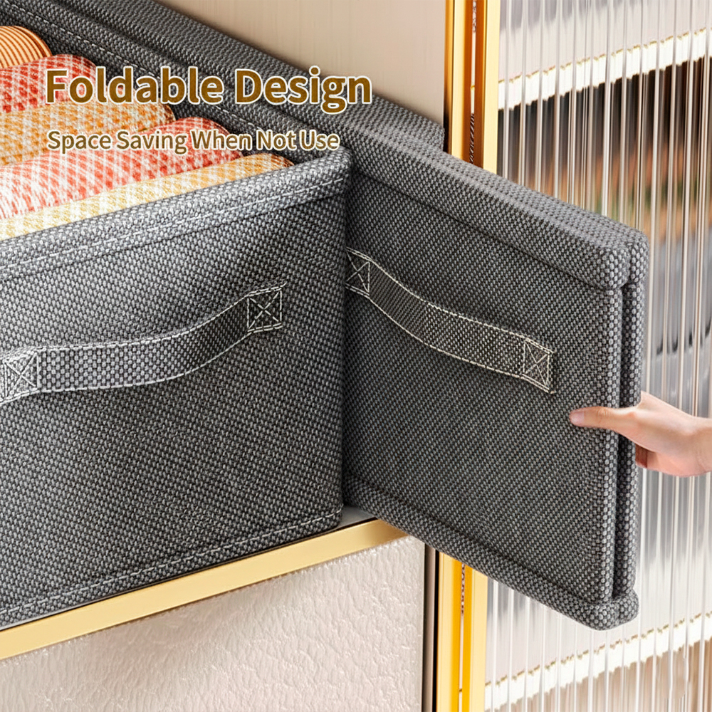 Caixa Organizadora Dobrável Life Cinza Escuro 33x20x18