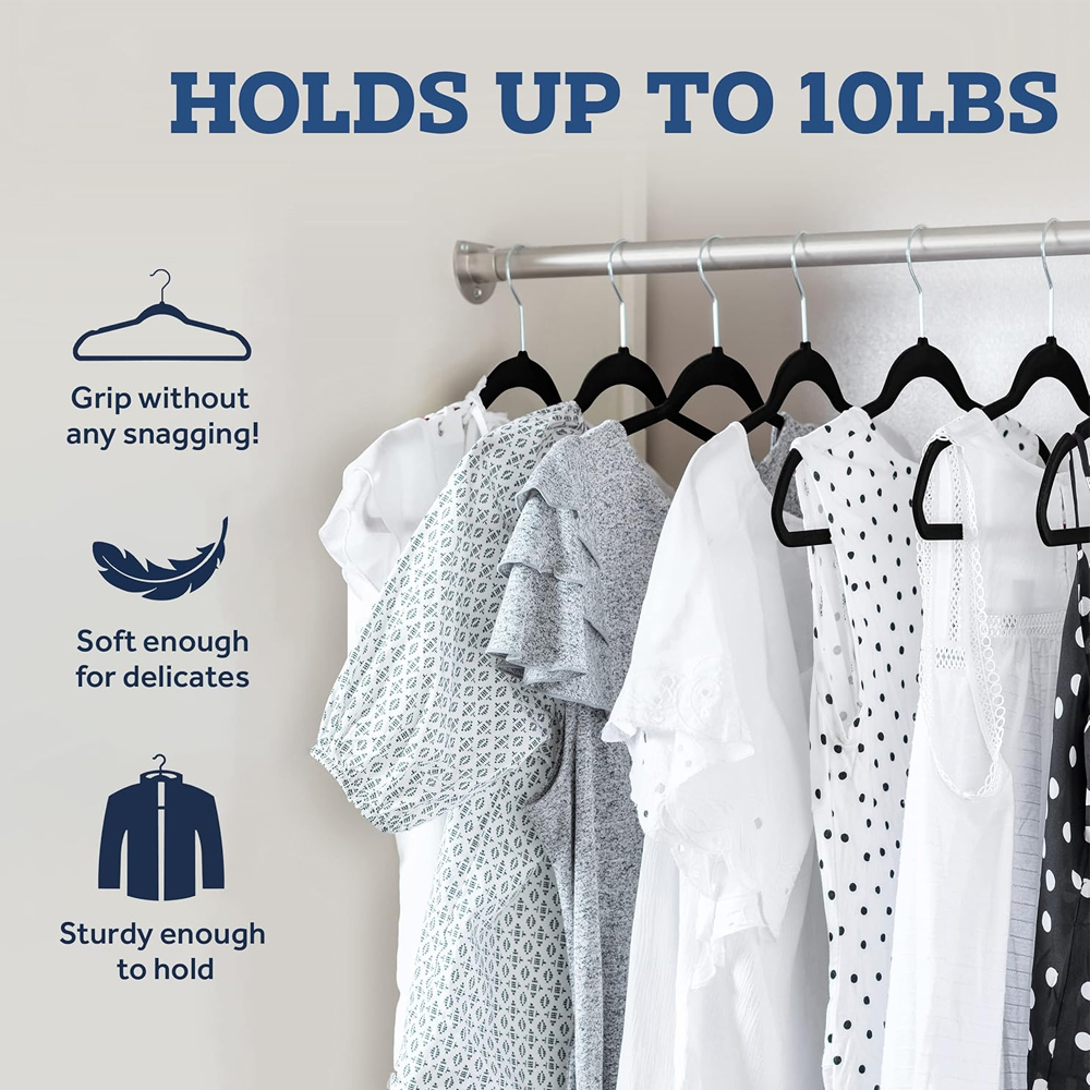 Kit 50 Cabides Aveludados Life Roupas Antiderrapante