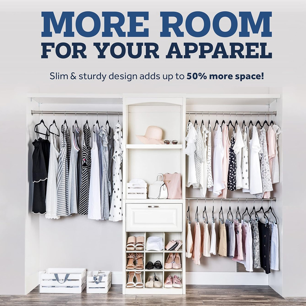 Kit 50 Cabides Aveludados Life Roupas Antiderrapante