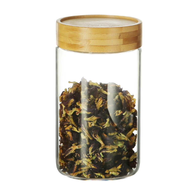 Pote De Vidro Hermético Life 600ml Alimentos Tampa Bambu