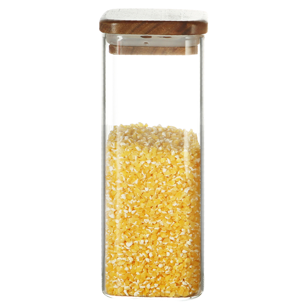 Pote Vidro 470ml Life Porta Tempero Tampa Bambu Hermético