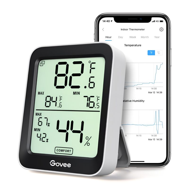 Govee Termômetro Higrômetro Bluetooth Tela LCD Smart App