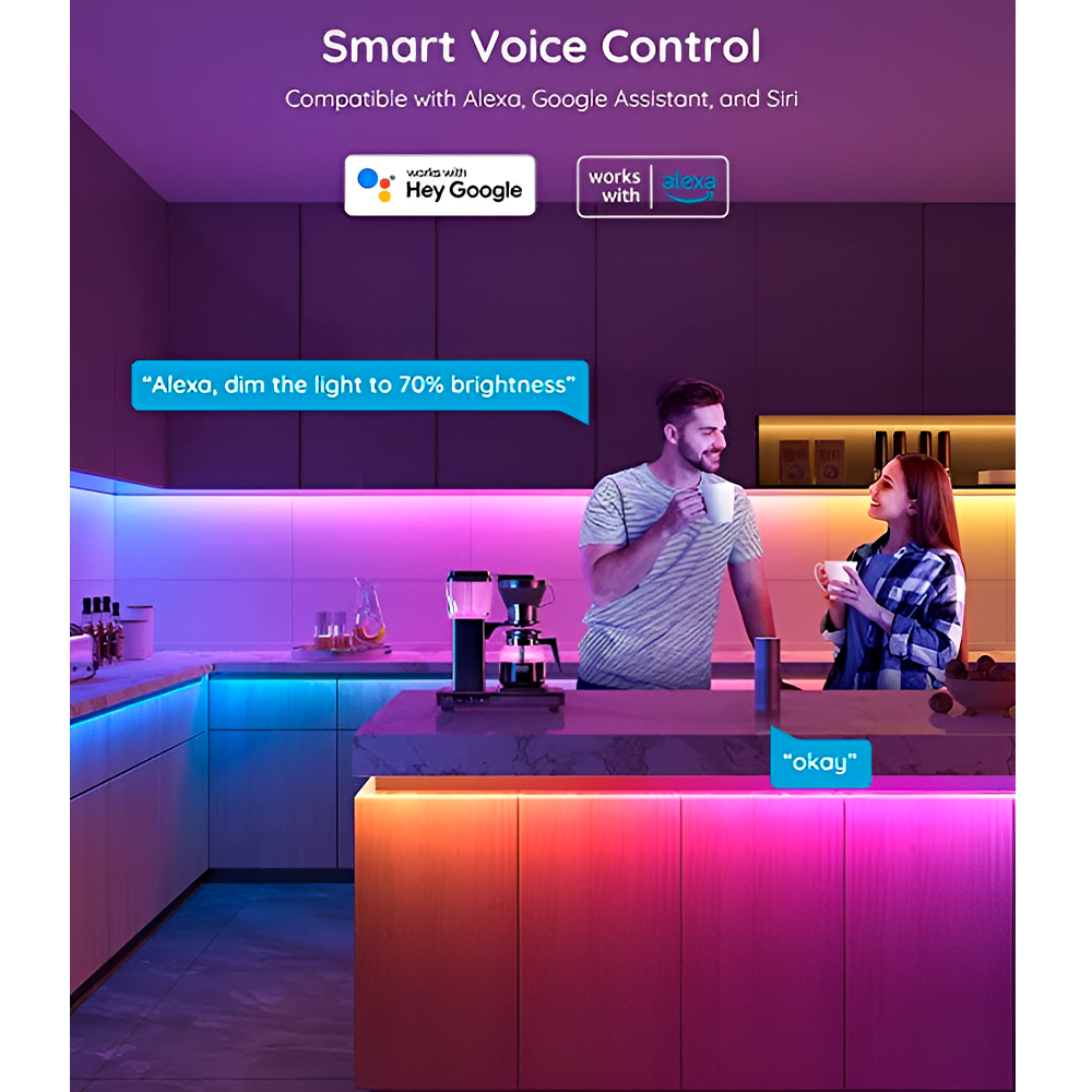 Fita de LED Govee RGBIC Basic Wi-Fi, Bluetooth 10M Alexa