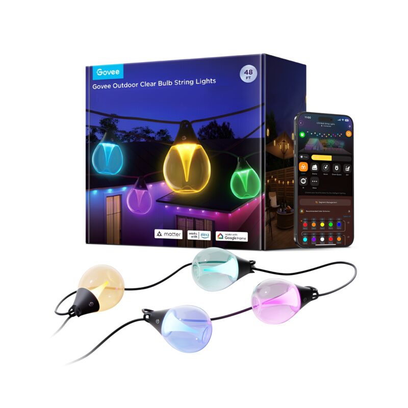 Govee Luzes Led Externa RGBIC 15M Wi-Fi BLE Alexa Google