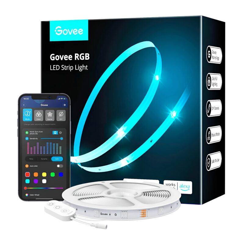 Fita LED Govee 5 Metros RGB Wi-Fi Smart Alexa Google