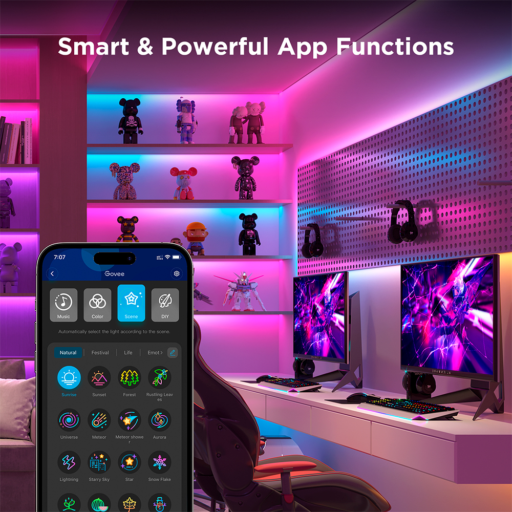 Govee Fita LED RGBIC 10M Cores Vibrantes Control Via App