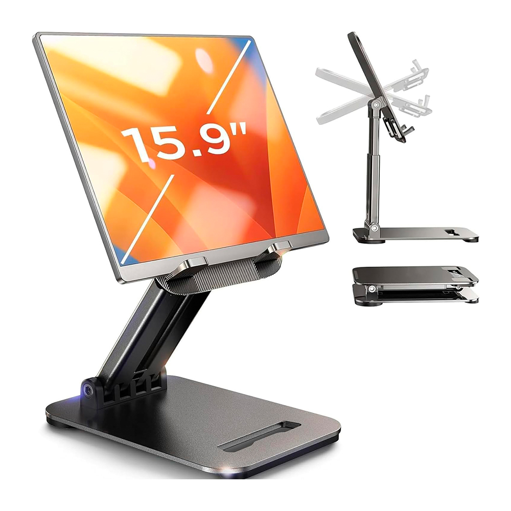 Suporte Tablet Lisen Ajustável p/Mesa Portátil Alumínio