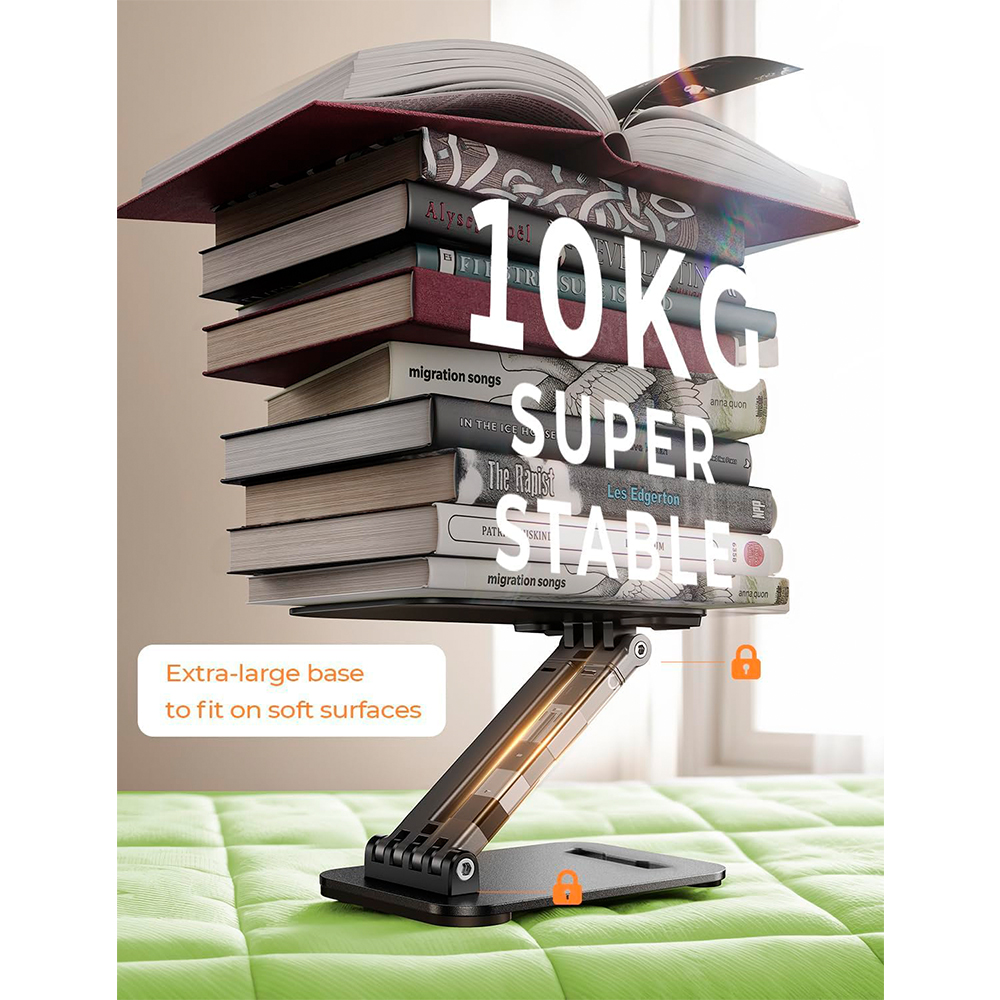 Suporte Tablet Lisen Ajustável p/Mesa Portátil Alumínio