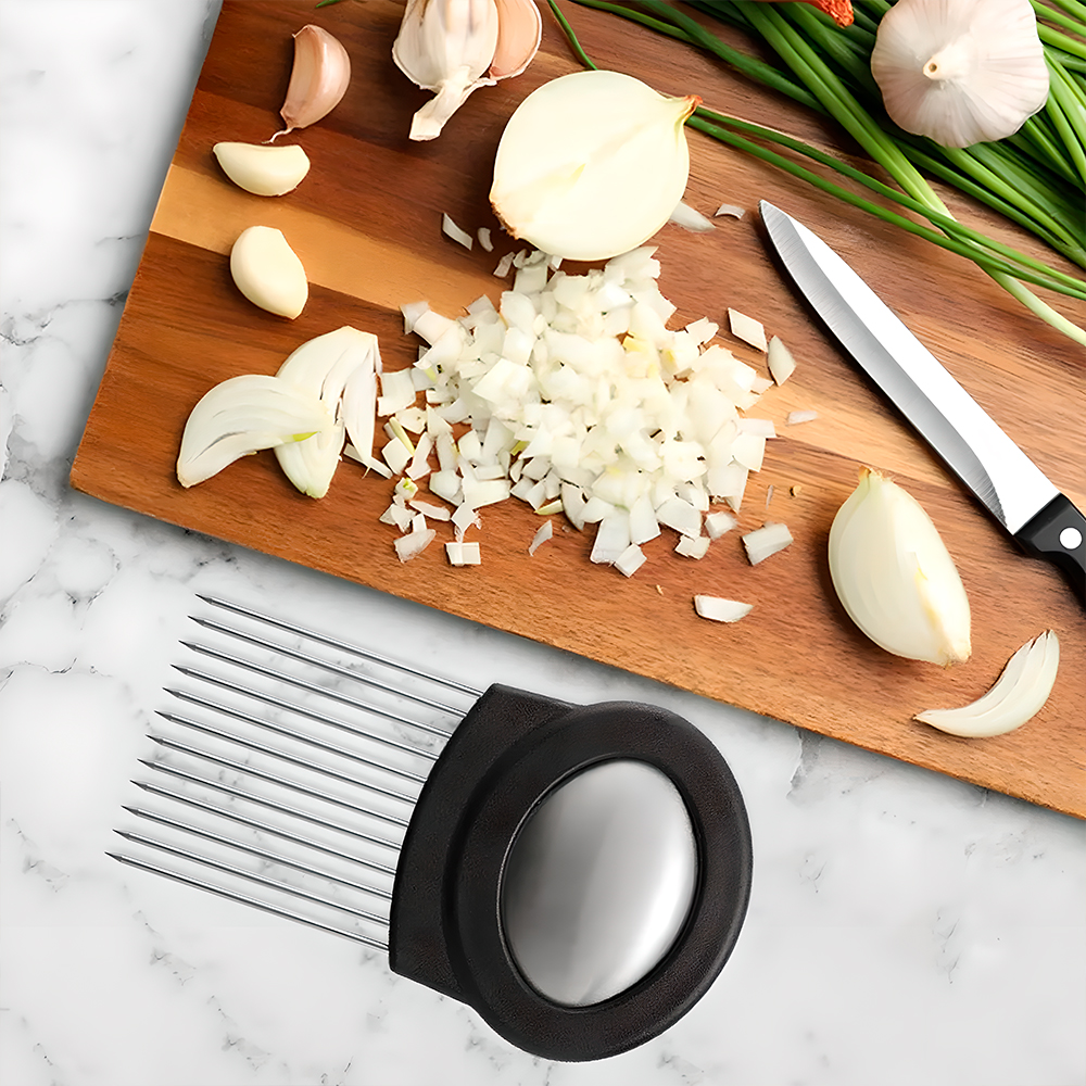 Suporte Fatiador Cebola Life Aço Inox Legumes Cozinha