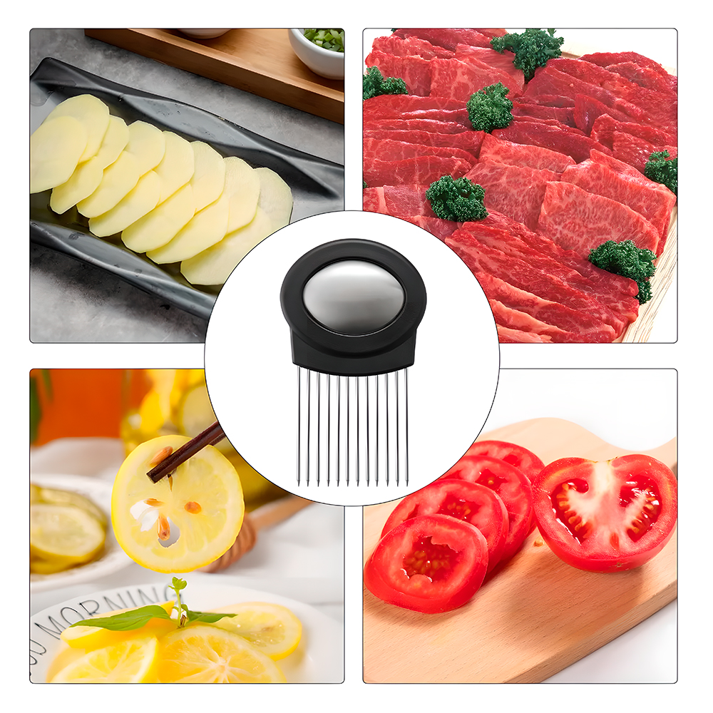 Suporte Fatiador Cebola Life Aço Inox Legumes Cozinha