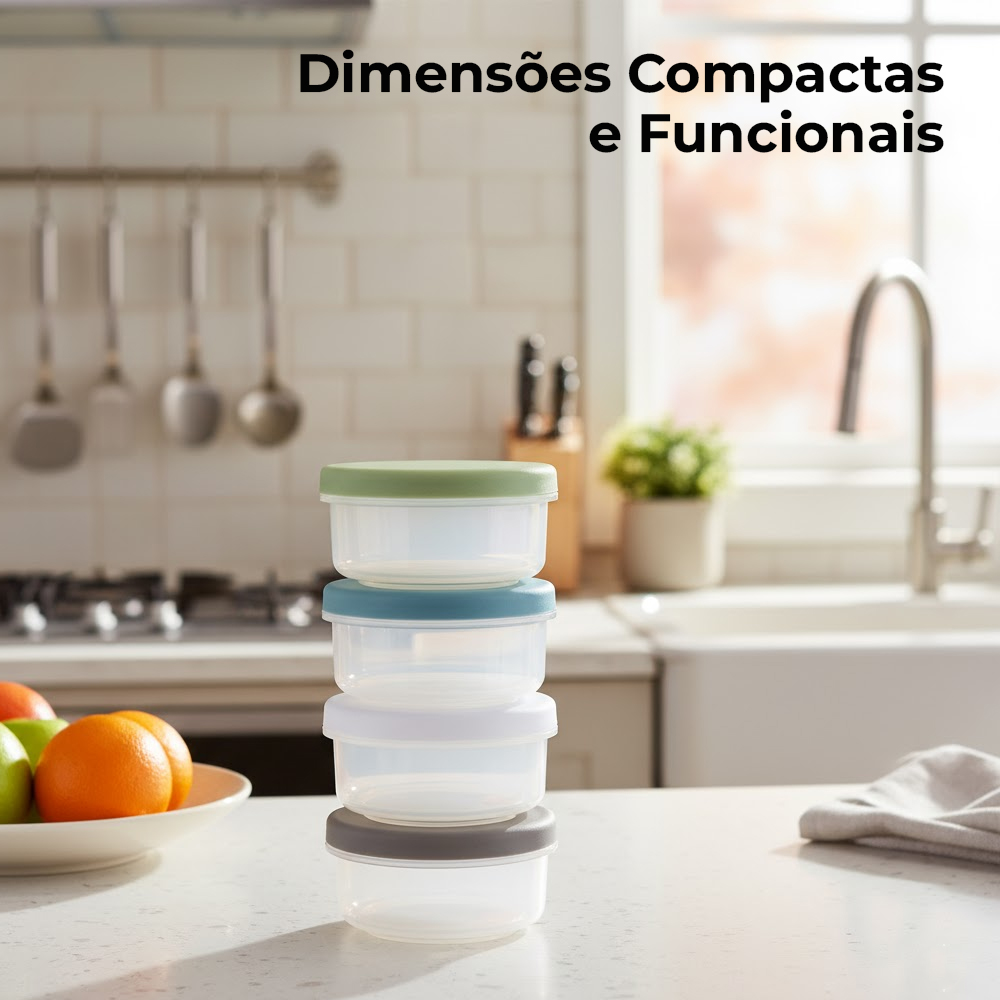 Kit 4 Potes De Condimentos Life Para Tempero e Ervas