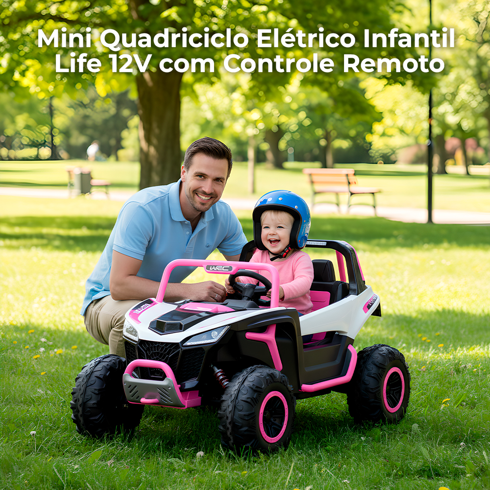 Quadriciclo Life 12V Infantil com Controle e Bateria 7AH