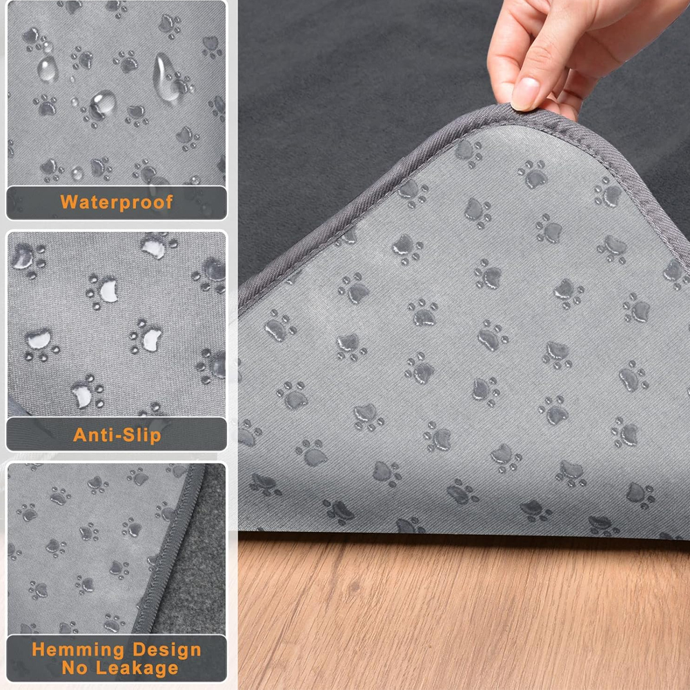 Tapete Higiênico Lavável p/Cães Loobani 122x122cm Cinza