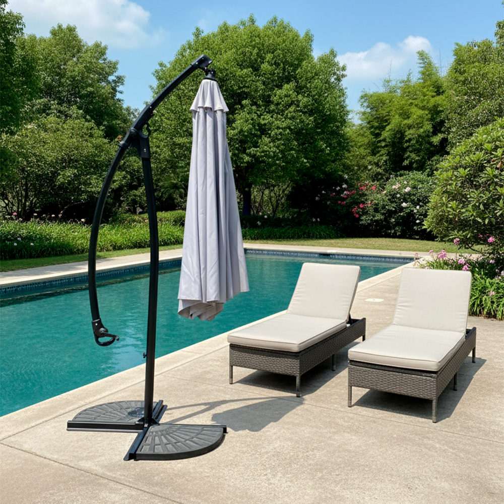 Guarda Sol Ombrelone Ruixin Suspenso 3M UV 50+ Piscina