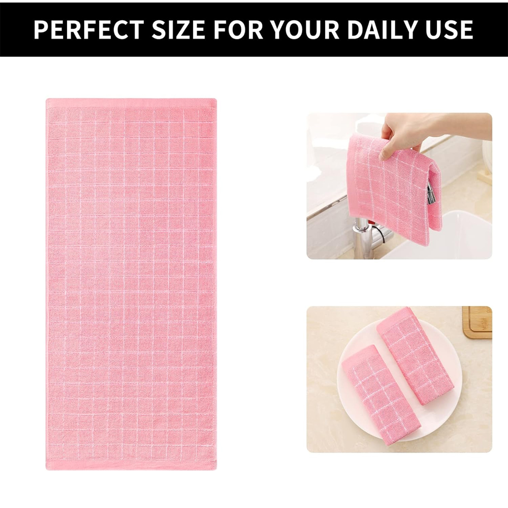 Toalha de Cozinha Life Sólida Rosa Absorção Durabilidade