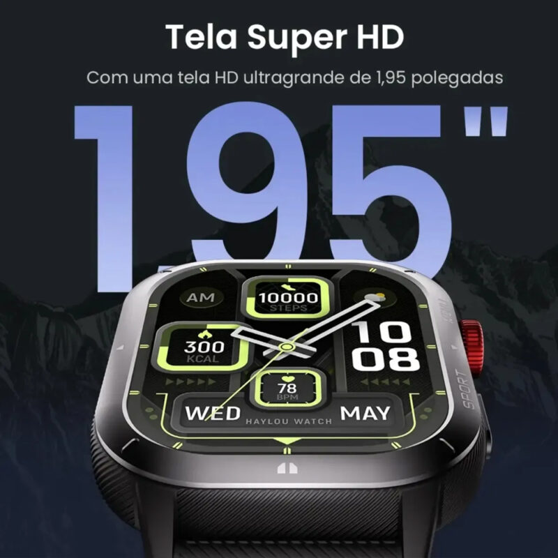Haylou Iron Neo Relógio Smart 1,95" Chamadas Bluetooth