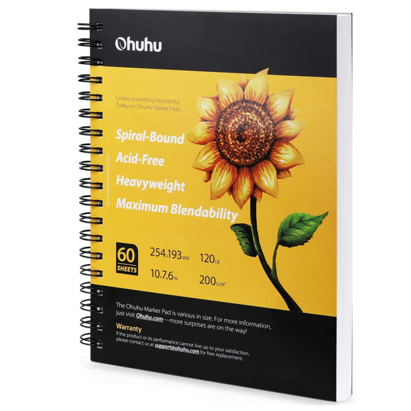 Bloco Caderno Ohuhu Sketchbook Arte Desenho 120 Páginas