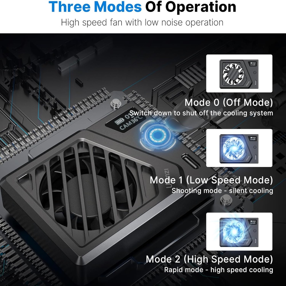 Ulanzi CA25 Cooler p/Câmera Resfriamento Sony Canon Fuji