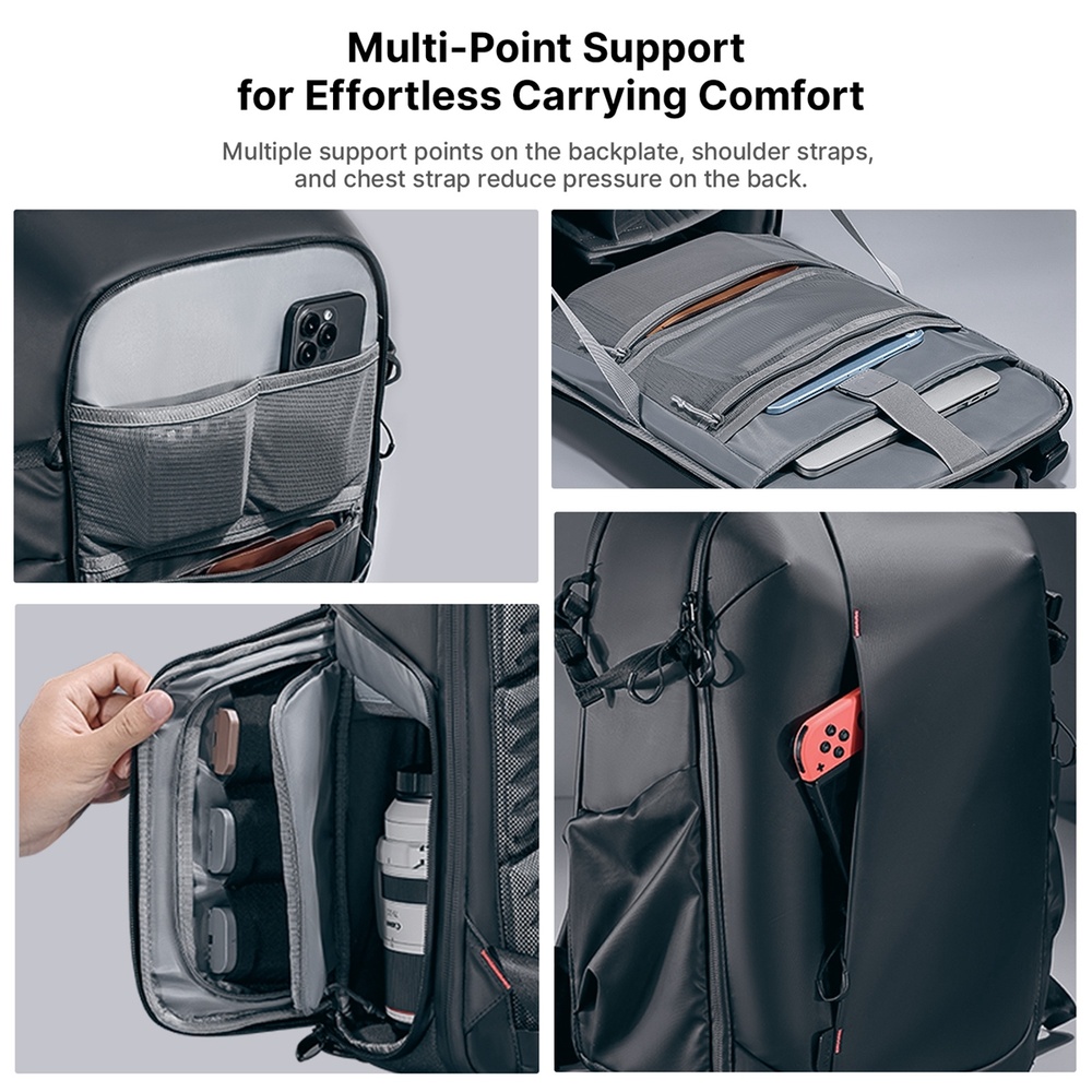 Mochila Profissional Câmera Ulanzi 22L Equipamento Foto