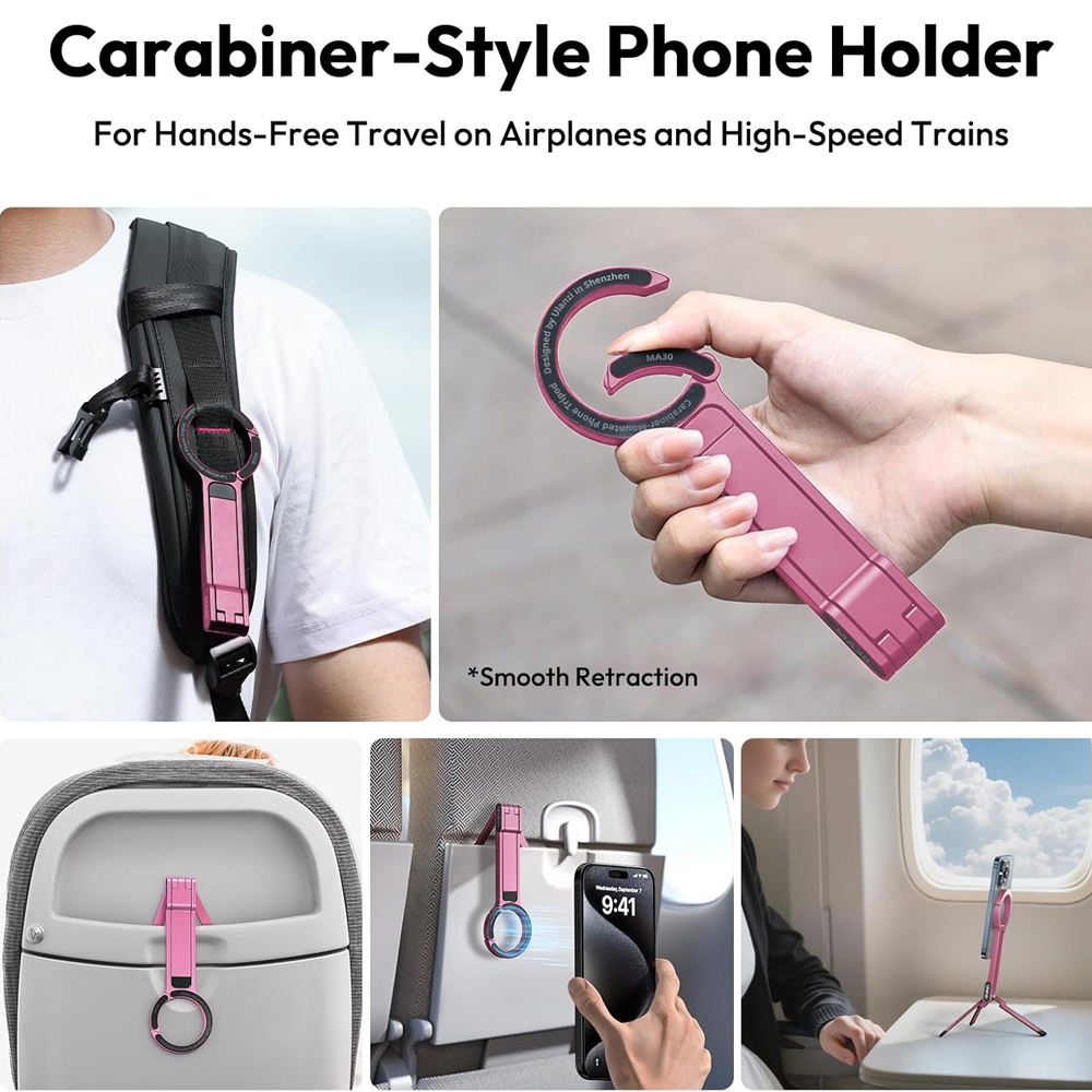 Suporte Tripé Ulanzi MA30 Celular Magnético Rosa Estável