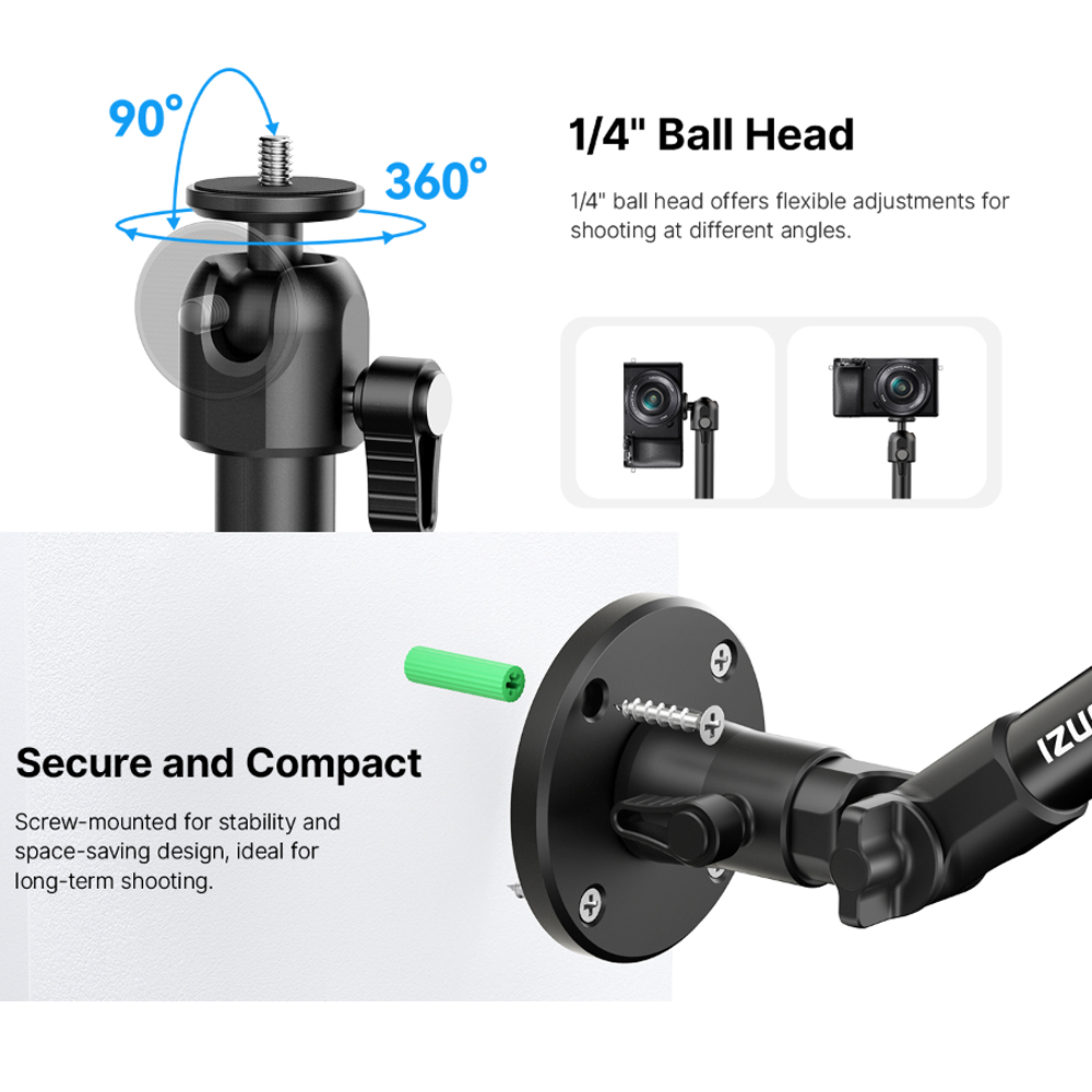 Suporte Parede Ulanzi ZJ04 Dobrável p/Celular Vlog Mesa