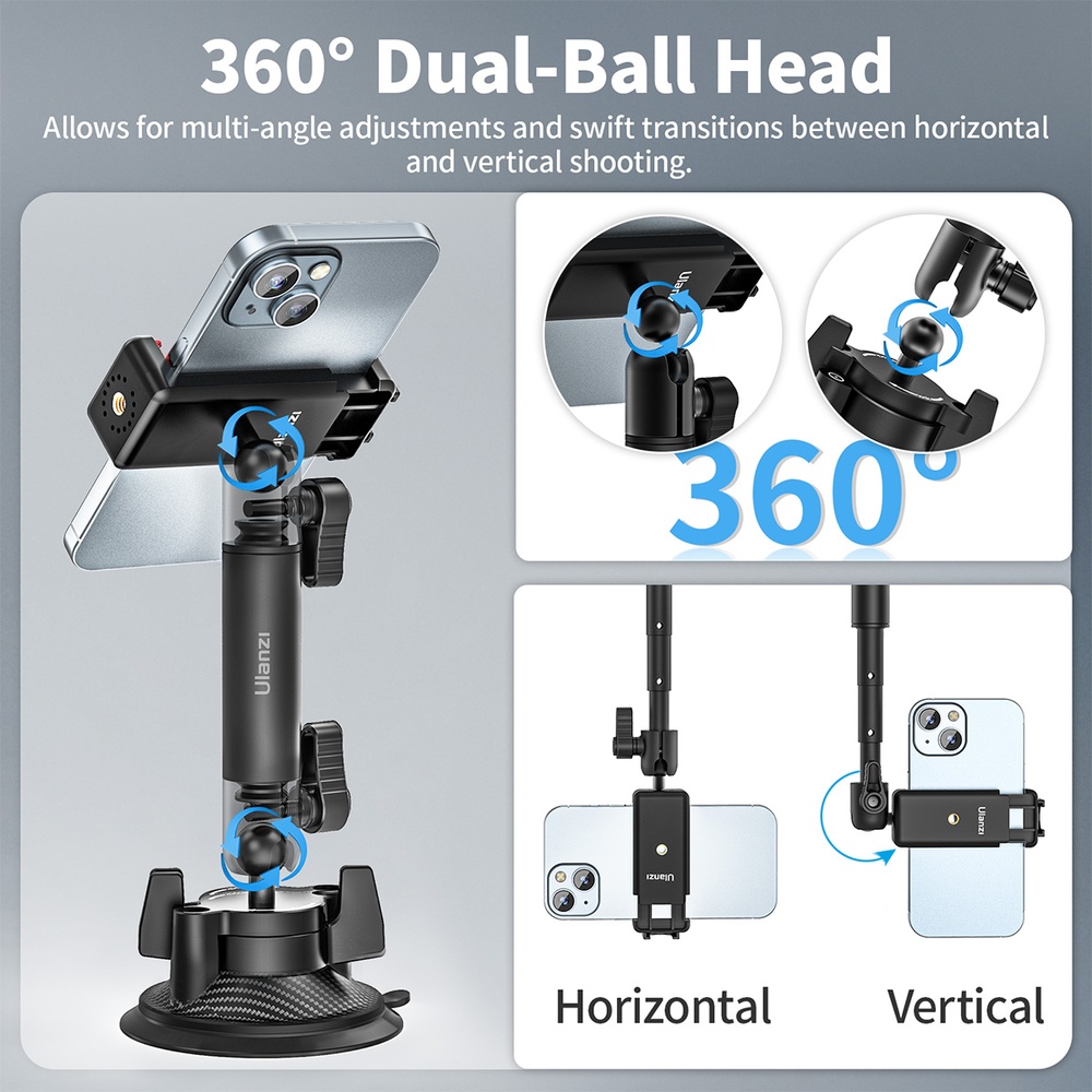 Ulanzi ZJ01 Suporte Magnético Ventosa Celular Carro