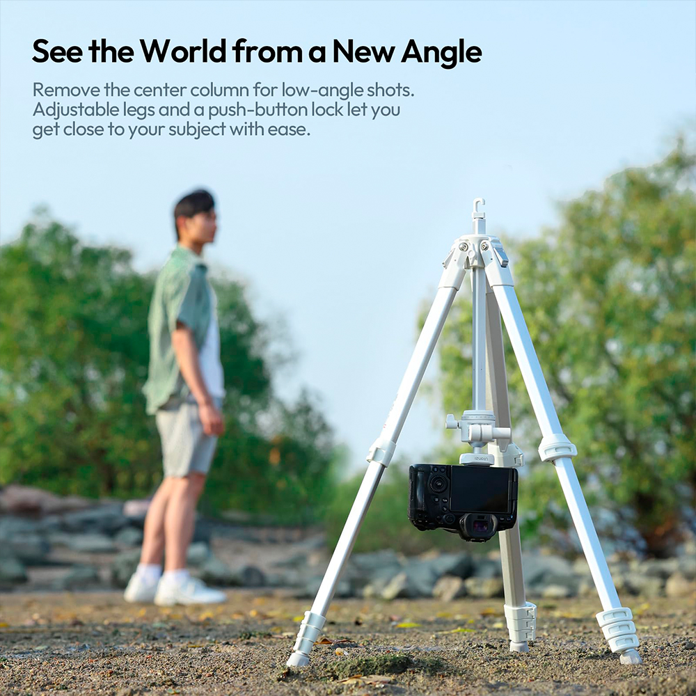 Tripé Ulanzi Ombra II T155 Branco Viagem 1,5M Carga 10kg