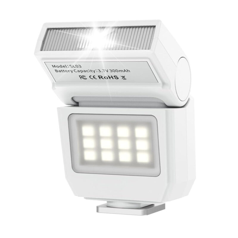 Ulanzi SL03 Lite Mini Flash Luz Câmera Branco Iluminador