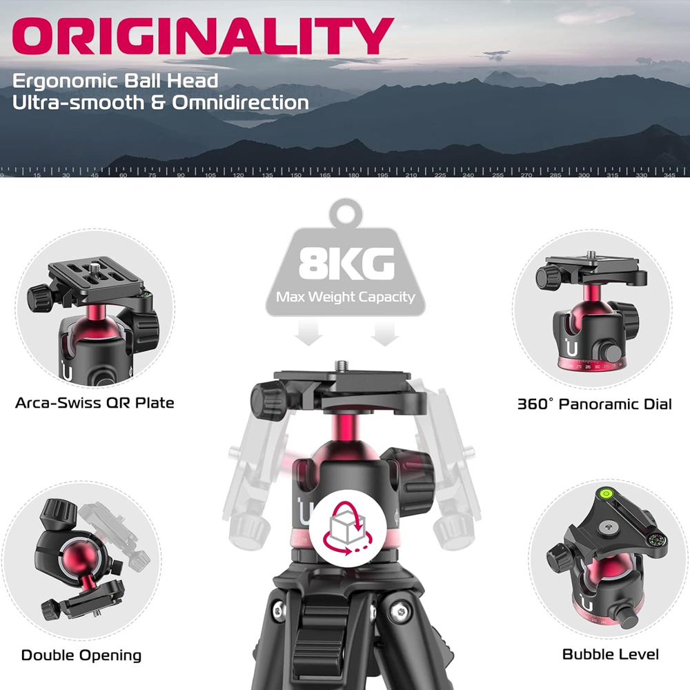 Tripé Ulanzi Ombra Viagem Câmera Celular Leve Portátil