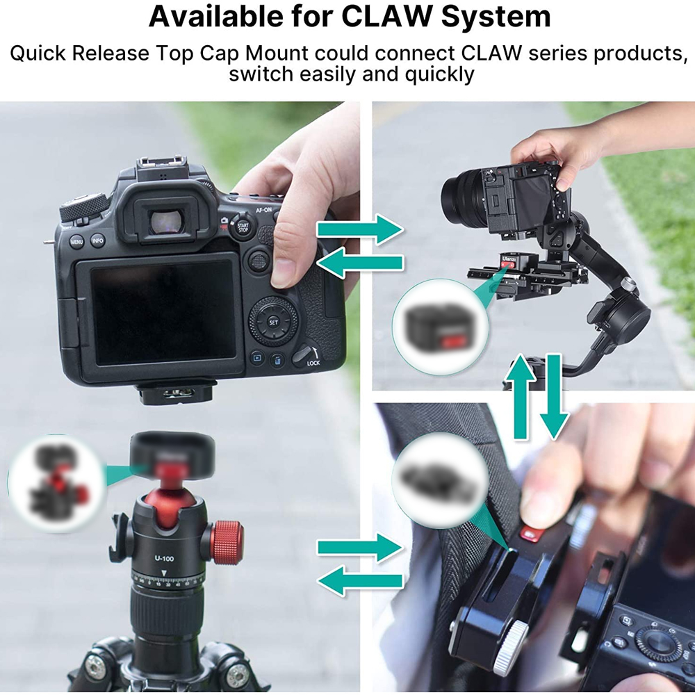 Adaptador Montagem Câmera Tripé Ulanzi ClawQuick Release