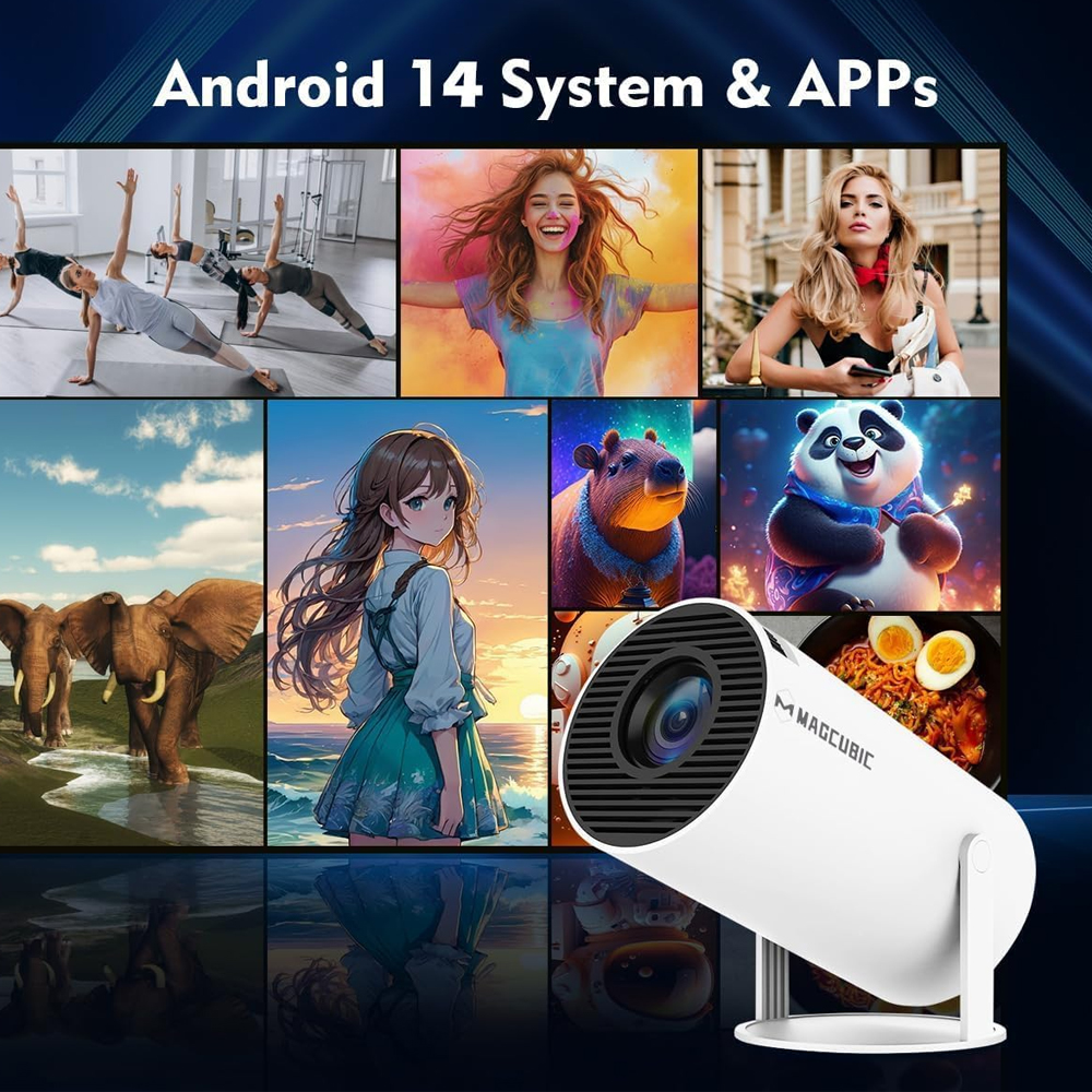 Projetor Magcubic HY300 Pro 4K Android 14 WiFi 6 BT 5.4