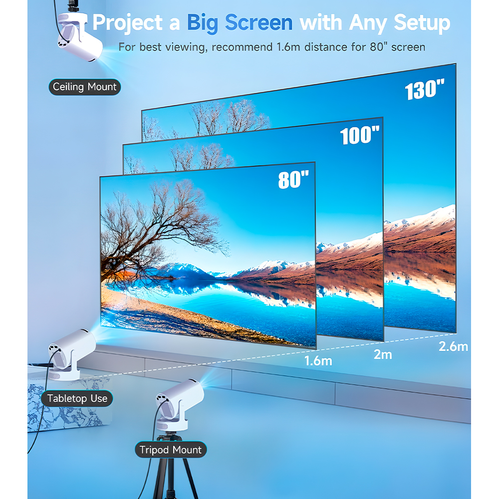 Projetor Magcubic HY300 Pro+ 4K 8000L Android 14 WiFi 6