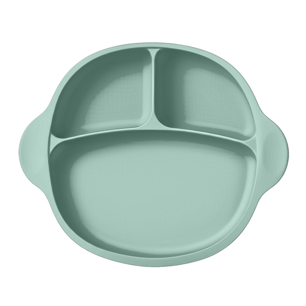 Prato Silicone 3 Divisórias Life Verde Ideal para Bebês