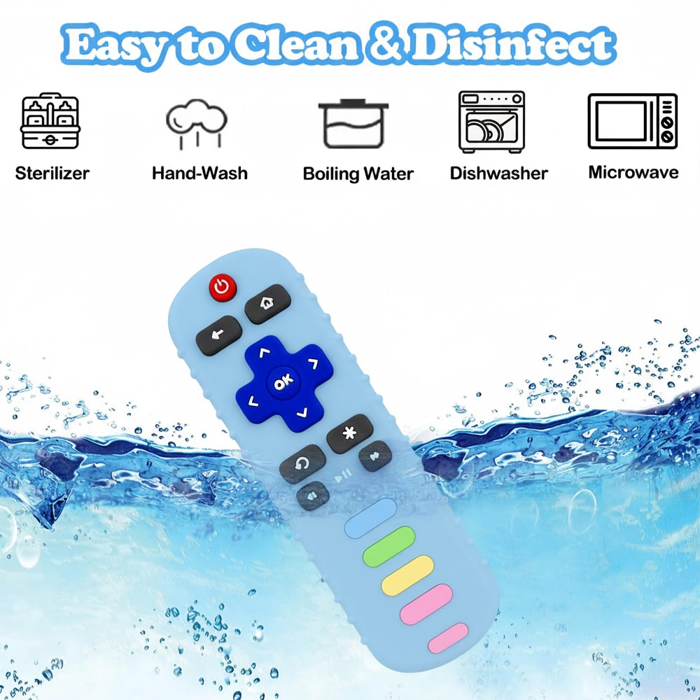 Life Mordedor Controle Remoto CT-056 Silicone Azul Bebê