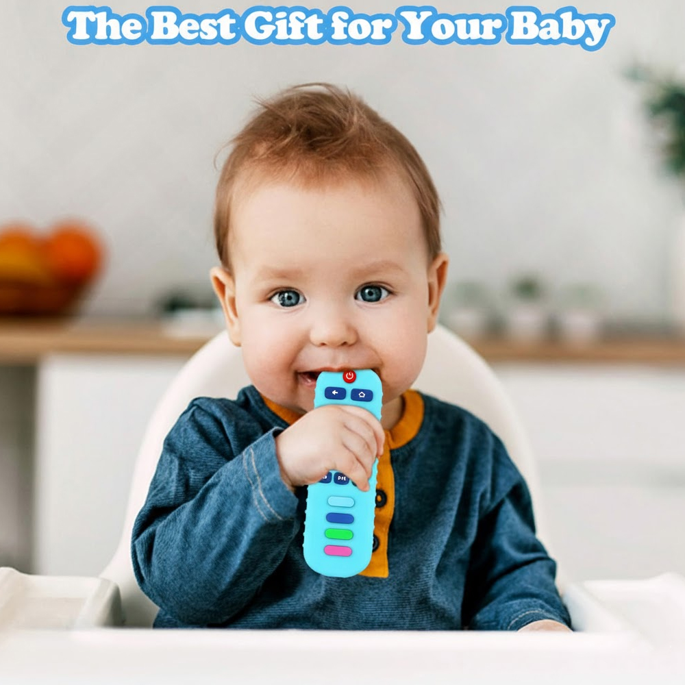 Life Mordedor Controle Remoto CT-056 Silicone Azul Bebê