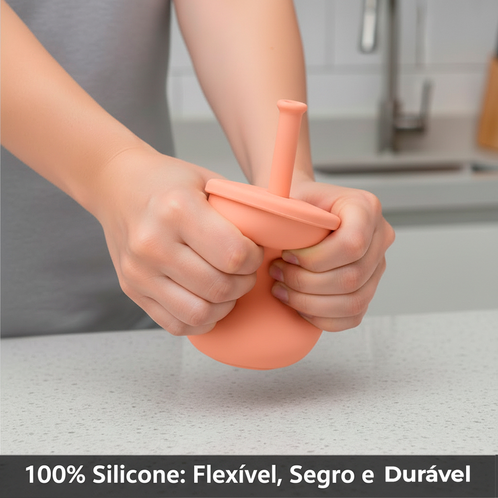 Copo Treinamento Life Com Canudo 150ml CT-126 Marrom