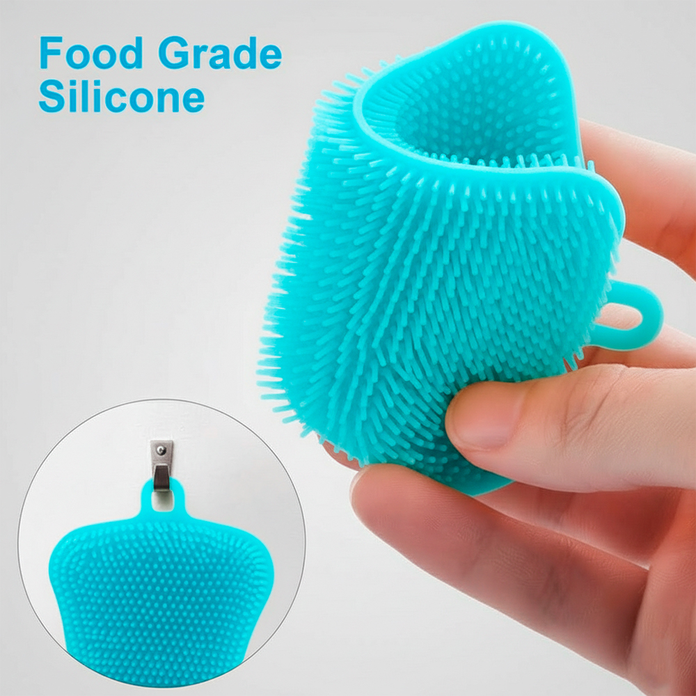 Esponja Silicone Life CT-202 Para Louça e Cozinha Azul