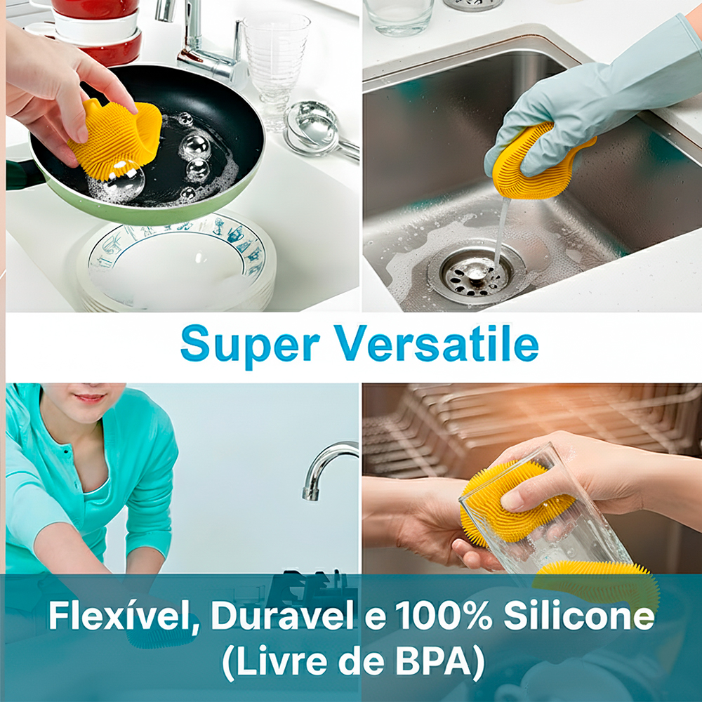 Esponja de Silicone Life CT-202 Para Louça e Cozinha