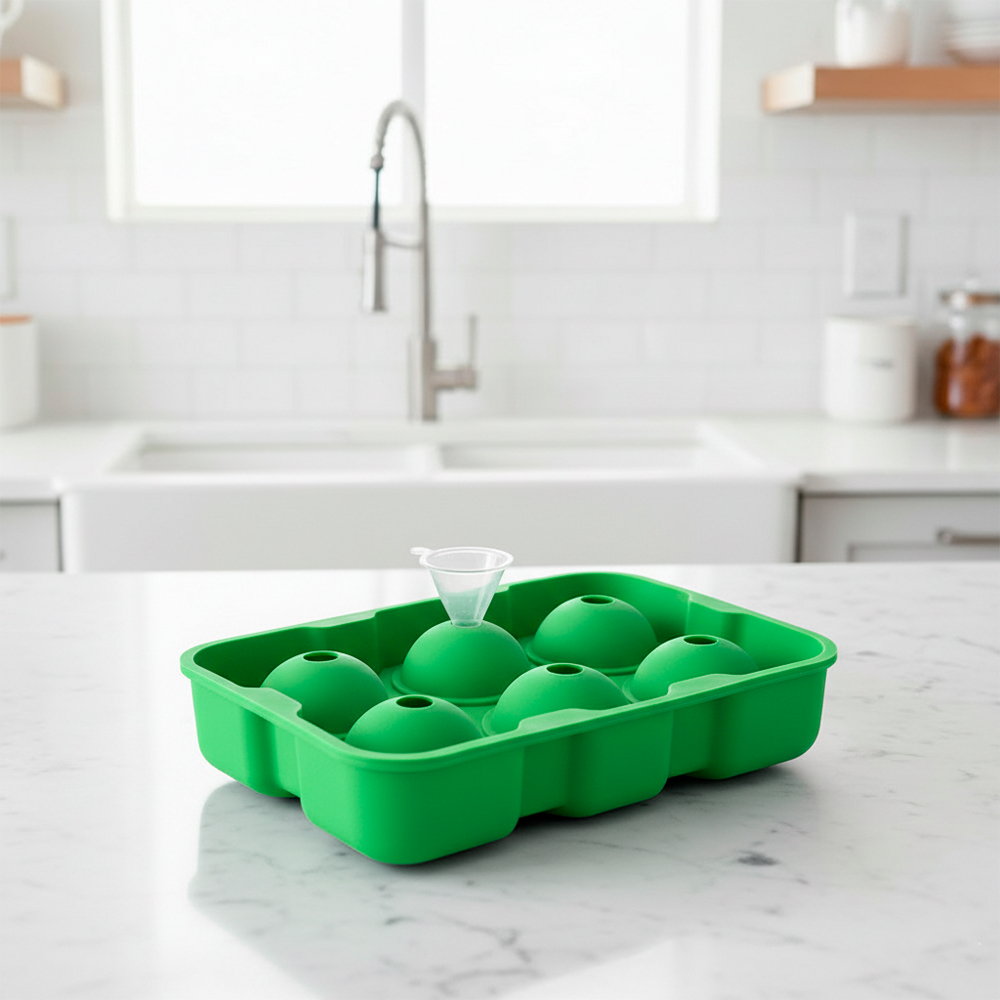 Forma De Gelo Silicone Life 6 Cavidades Verde AZ-210