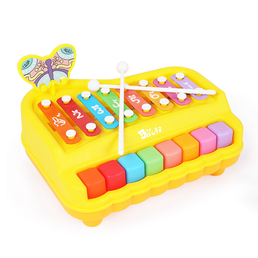 Xilofone Infantil Baoli 2 in 1 p/Bebês Brinquedo Musical
