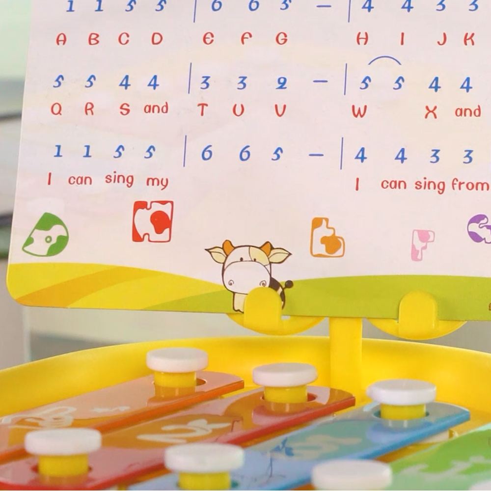 Xilofone Infantil Baoli 2 in 1 p/Bebês Brinquedo Musical