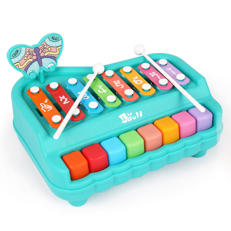 Xilofone Infantil Baoli 2 em 1 p/Bebês Brinquedo Musical