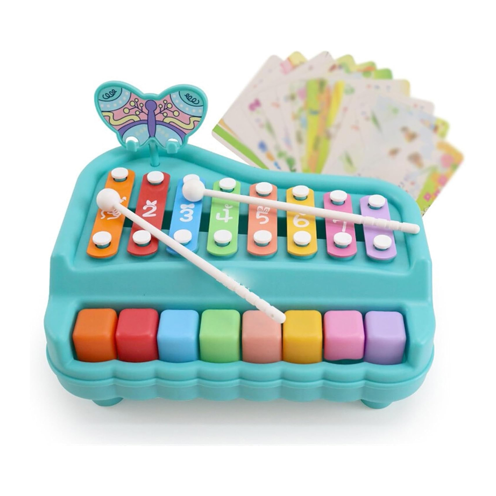 Xilofone Infantil Baoli 2 em 1 p/Bebês Brinquedo Musical