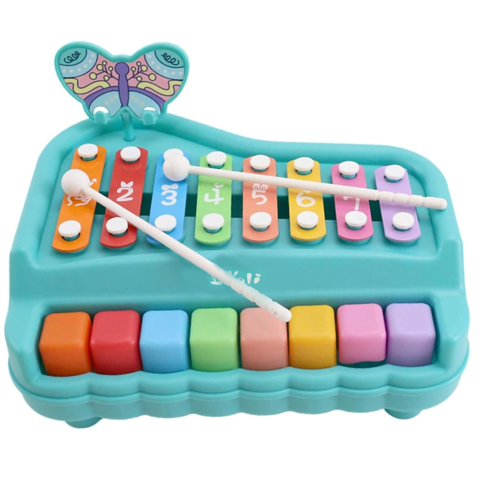 Xilofone Infantil Baoli 2 em 1 p/Bebês Brinquedo Musical