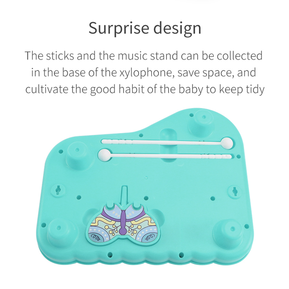 Xilofone Infantil Baoli 2 em 1 p/Bebês Brinquedo Musical