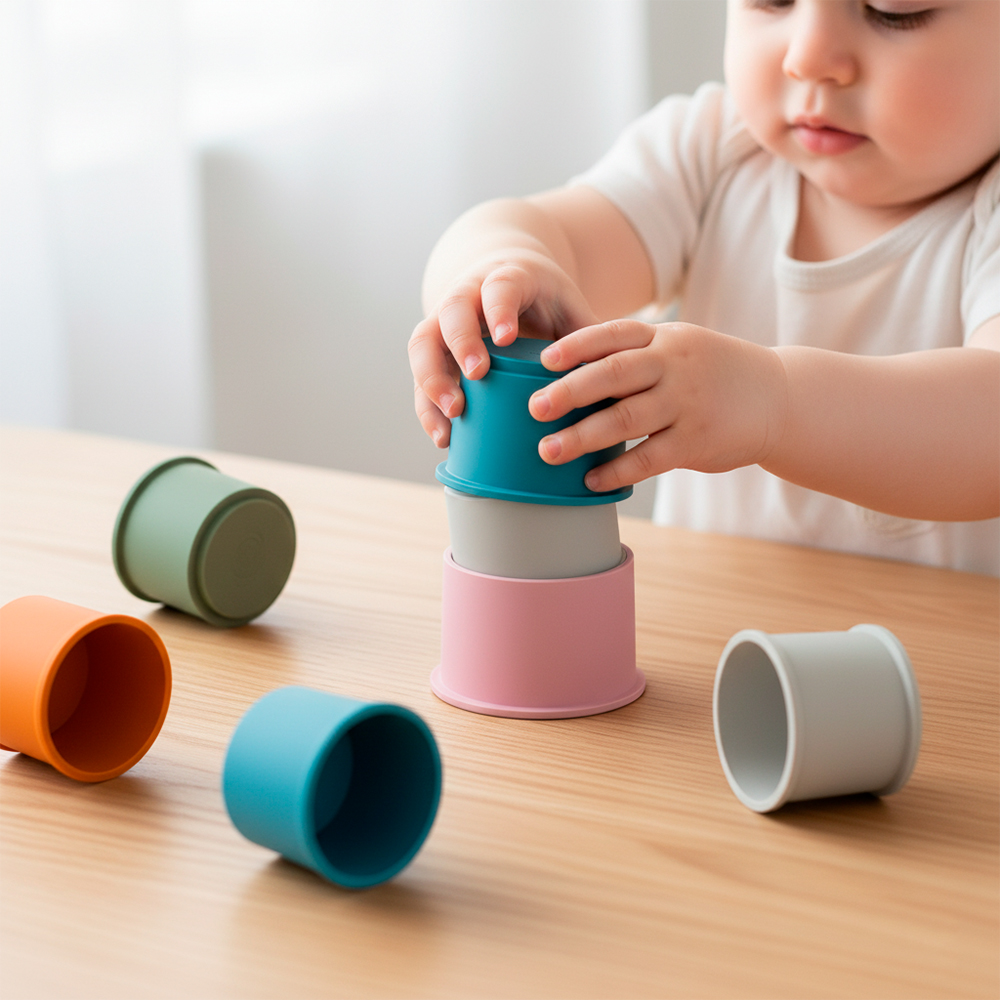 Brinquedo De Empilhar Silicone Life NT-16 para Criança