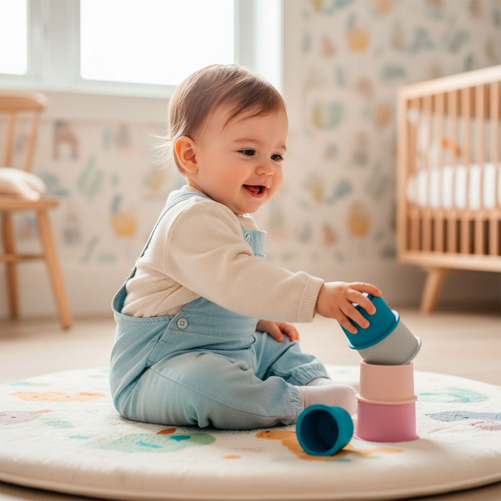 Brinquedo De Empilhar Silicone Life NT-16 para Criança