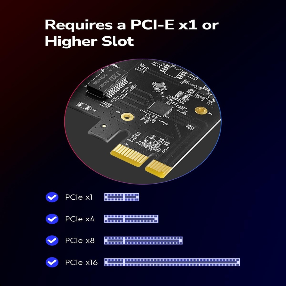 Adaptador Placa Rede Cudy Pe25 Pci-e 2.5gbps p/Pc Gamer